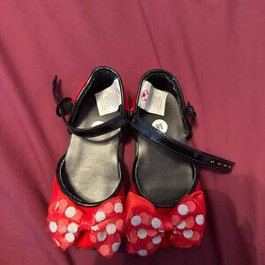 Red Polka Dot Bow Kids Shoes